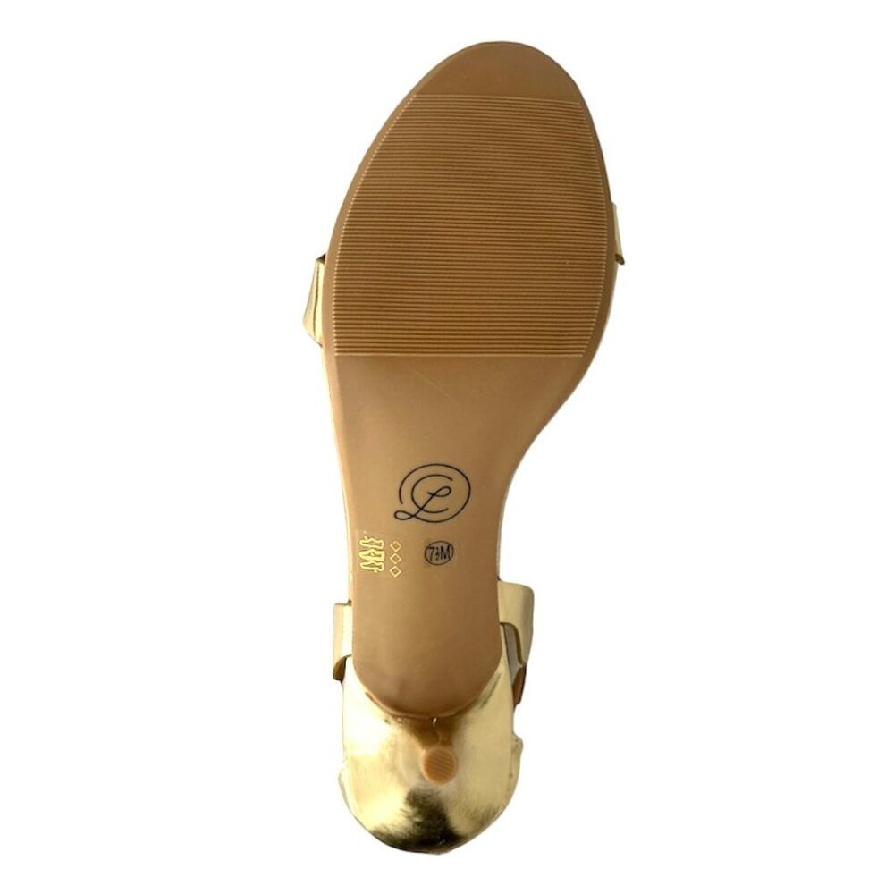 CHINESE LAUNDRY RUBIE Women's Gold Heel Dress Sandals - Picture 5 of 6